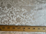 White Dragons - Silk Brocade Fabric