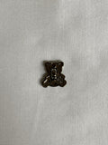 Silver Teddy Bear Metal Button -1/2" - Dill Buttons Brand