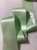 Mint Green French Satin Double Face Ribbon - 2.5" wide - 5 Yards - Made in France