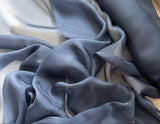 Steel Blue- Soft Silk Organza Fabric (Also called Flat Chiffon) 6 momme weight