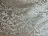 White Dragons - Silk Brocade Fabric