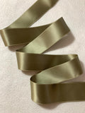 Spring Moss Green Swiss Satin Double Face Ribbon - 1.5" wide - 5 Yards - Made in Switzerland