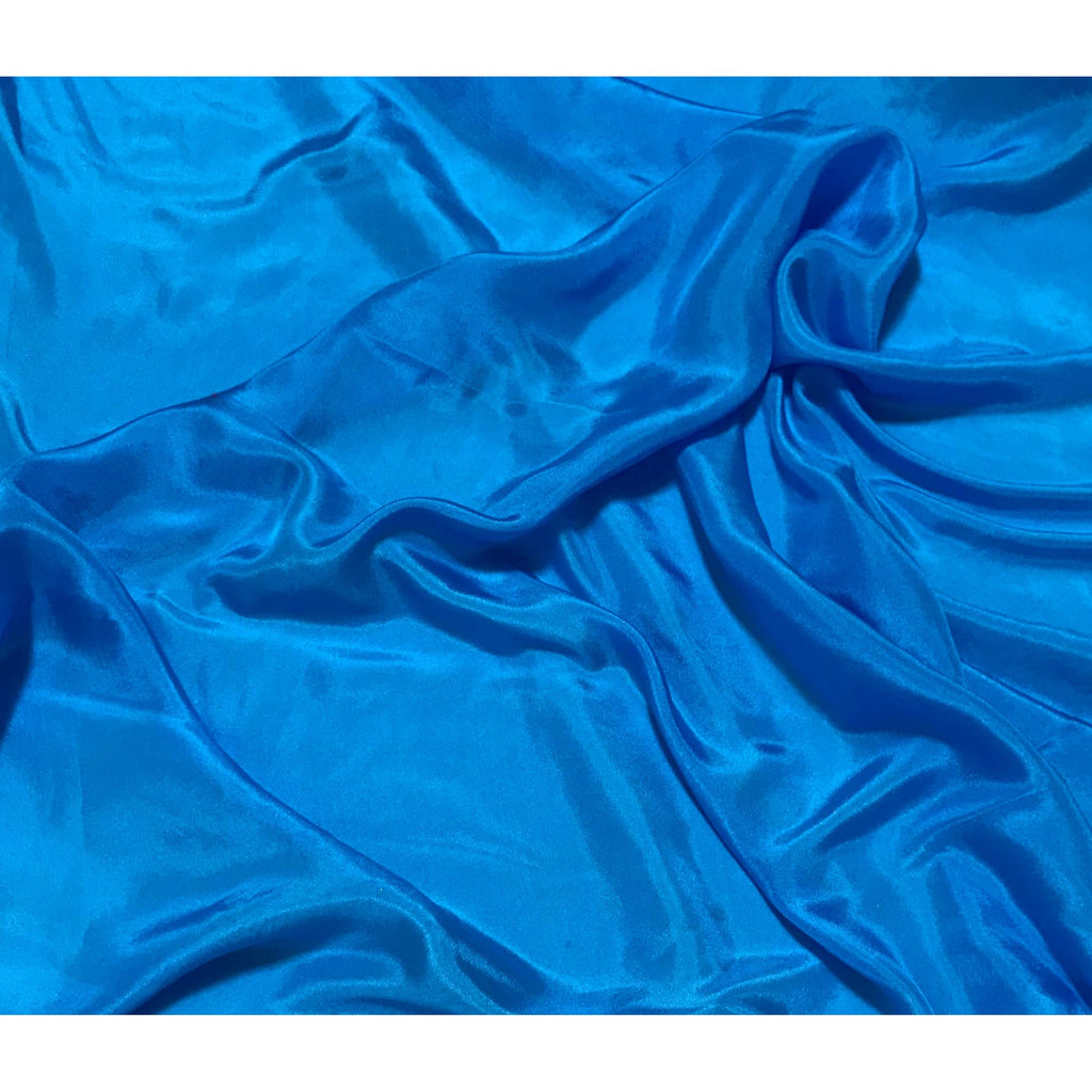 MALIBU BLUE China Silk HABOTAI Fabric - 80"x45" Remnant