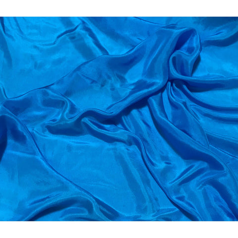 MALIBU BLUE China Silk HABOTAI Fabric - 80"x45" Remnant