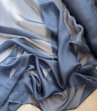 Steel Blue- Soft Silk Organza Fabric (Also called Flat Chiffon) 6 momme weight