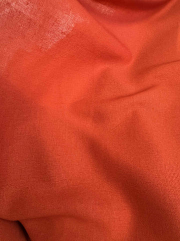 Burnt Orange Linen & Rayon Blend Fabric