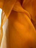 Pumpkin Orange - Hand Dyed Silk Organza