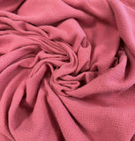 Bubblegum Pink - Hand Dyed Squares Weave Silk Noil