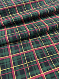 Glitter Christmas Plaid by Fabric Traditions Red Green & Gold 100% Cotton Fabric