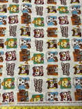 Animal Crossing Primary Friend Springs Creative Nintendo Cotton Fabric