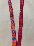 Vintage Groovy Hot Pink Daisies - Jacquard Ribbon 1/2" wide -2 Yards-