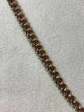 Vintage Braid Gimp Trim Gold Copper & Sage