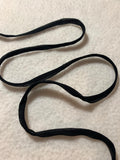 Black Gauzy Cotton Tubular Spaghetti Strap Cording Trim - 1/4" x 10 Yards