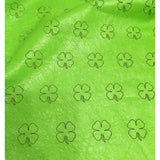 SALE #1 8"x5" CLOVERS - Bright GREEN Laser Etched Supple Lambskin Leather Hide Piece