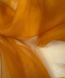 Pumpkin Orange - Hand Dyed Silk Organza