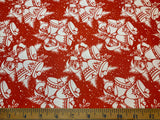 Jingle Bells Red by Riley Blake Lindsay Wilkes 100% Cotton Fabric Retro Christmas