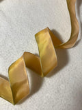 Ombre Peach & Green Vintage French Wired Taffeta Ribbon 1" wide