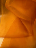 Pumpkin Orange - Hand Dyed Silk Organza