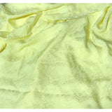 Hand Dyed Sunshine Yellow PAISLEY - Silk Jacquard Fabric - 13"x14" Remnant