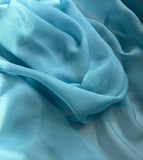 Robin's Egg Blue Green - Crinkle Silk Chiffon Fabric