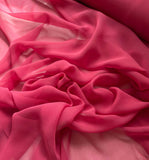 Rouge Reddish Pink - Silk Chiffon Fabric 8 momme weight
