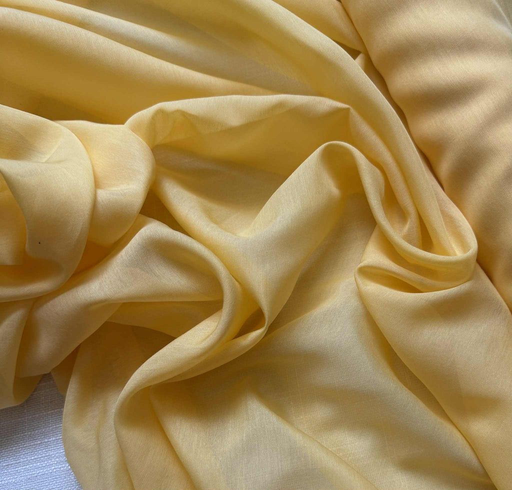 Goldenrod Yellow - Silk/Cotton Voile Fabric