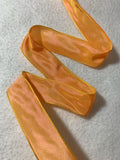 Iridescent Sunrise Golden Peach Vintage French Wired Taffeta Ribbon 1" wide