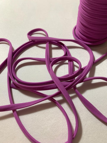 Orchid Pink Stretch Tubular Spaghetti Strap Cording Tubing Trim - 1/4" x 10 Yds