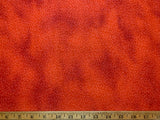Orange with Silver Glitter Sparkle Tiny Leaves Cotton Fabric Vintage 1999 OOP Blank Textiles