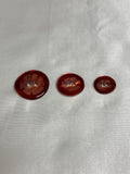 Italian Dyed Red Natural Shell MOP Pearl Button (3 Sizes to Choose From)