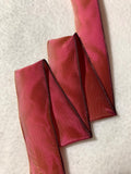 Ombre Deep Rose Pink Vintage French Wired Taffeta Ribbon 1" wide