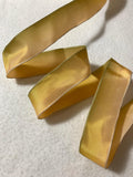 Ombre Peach & Green Vintage French Wired Taffeta Ribbon 1" wide