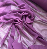Boysenberry Purple - Crinkle Silk Chiffon Fabric