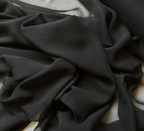 Soft Black - 8mm Silk Chiffon Fabric