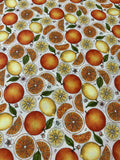 Fancy Fruit by Maywood Studio 100% Cotton Fabric - Oranges & Lemons Citrus