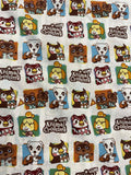 Animal Crossing Primary Friend Springs Creative Nintendo Cotton Fabric