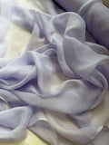Wisteria Pale Lavender Purple - Crinkle Silk Chiffon Fabric