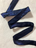 Iridescent Navy Blue Vintage French Wired Taffeta Ribbon 1" wide