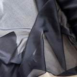 Navy Blue - Soft Silk Organza Fabric (Also called Flat Chiffon) 6 momme weight
