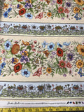 Garden Stroll by Maywood Studio 100% Cotton Fabric - Butterfly Floral Stripe