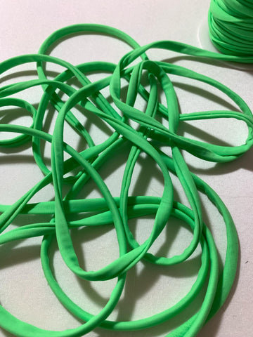 Neon Green Stretch Tubular Spaghetti Strap Cording Tubing Trim - 1/4" x 10 Yards