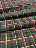 Glitter Christmas Plaid by Fabric Traditions Red Green & Gold 100% Cotton Fabric