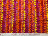 Pink Orange Yellow Ocean Waves Cotton Fabric Vintage 90's OOP Kari Pearson SSI