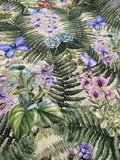 Botanical by In The Beginning 100% Cotton Fabric - Iris & Orchid Butterfly Floral with Ferns
