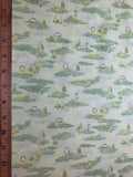 Hedgehogs & Rabbits - Fantasy Land - Cosmo Japan Cotton Shirting Fabric