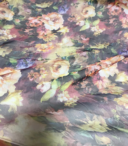 Digital Print Floral - Polyester Chiffon Fabric