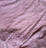 Antique Mauve Floral - Hand Dyed Burnout Silk Velvet