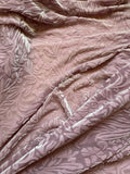 Antique Mauve Floral - Hand Dyed Burnout Silk Velvet