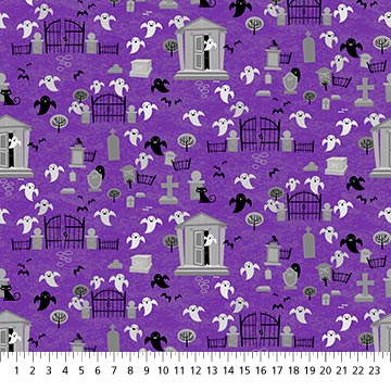 Nightfall Ghosts - Ghoultide Gatherings- by Patrick Lose for Northcott Cotton Fabric