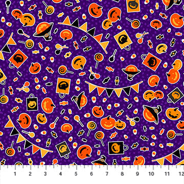Nightfall Pumpkin Party - Ghoultide Gatherings- by Patrick Lose for Northcott Cotton Fabric